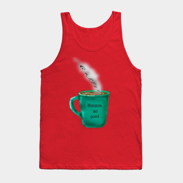 Hmmm Coffee Tank Top by CATiltedArt